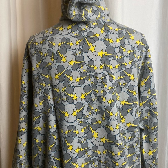 A Bathing Ape Bape Kaws Bapesta Skullsta Star Lightning Men’s XL Hoodie (Rare!) - Picture 4 of 12